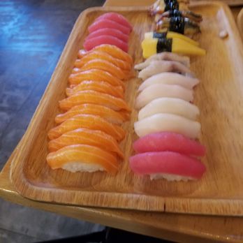 Akino - Assortment of Sushi (Salmon, Tuna, Tamago, Unagi, and more) - Sushi Bars Near Me - Elmhurst, New York Akino - Assortment of Sushi (Salmon, Tuna, Tamago, Unagi, and more) - Sushi Bars Near Me - Elmhurst, New York