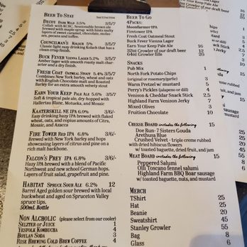 Prospect - Menu - Bars Near Me - Hunter, New York