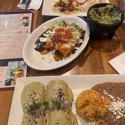 Green mole Enchiladas , Chicken Flautas de Pollo (3), Tacos Ensenada Green mole Enchiladas , Chicken Flautas de Pollo (3), Tacos Ensenada