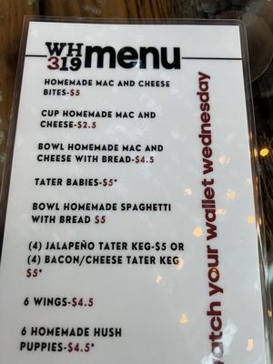 Menu photo 2 Warehouse 319 Jasper, AL