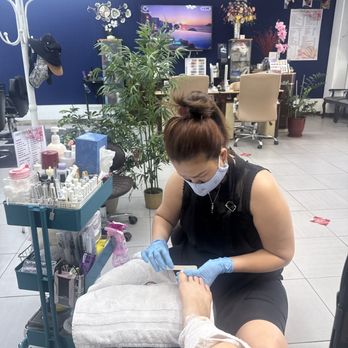 Fancy Hair & Nails - Deluxe pedicure + gel! - Nail Salons Near Me - San Jose, California