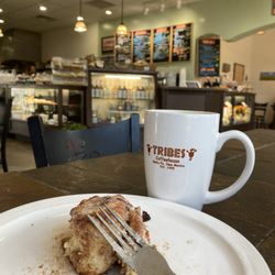 Tribes Coffee House - Lavender Latte with a sweet treat!