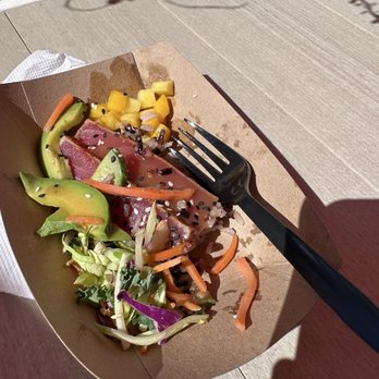 Rooftop At Riverside - Ahi tuna bowl-half serving missing some already eaten. - Food Trucks Near Me - Bonita Springs, Florida Rooftop At Riverside - Ahi tuna bowl-half serving missing some already eaten. - Food Trucks Near Me - Bonita Springs, Florida