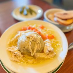 Brent’s Delicatessen & Restaurant - A cup (!) of matzo ball soup.