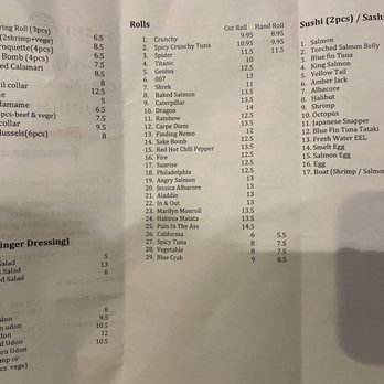 Chobop - New temporary covid menu 5/2020 - Sushi Bars Near Me - Costa Mesa, California
