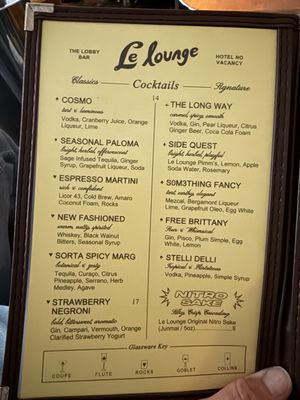 Menu photo 1 Le Lounge Kansas City, MO