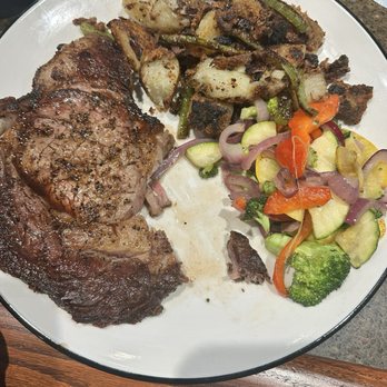 Rising Phoenix Restaurant - Steak, fried potatoes, veggies and not pictured side salad - American Near Me - Denver, Colorado Rising Phoenix Restaurant - Steak, fried potatoes, veggies and not pictured side salad - American Near Me - Denver, Colorado