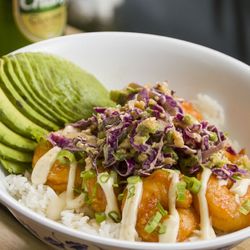Pinch Boil House - Prawn star bowl with peanut slaw