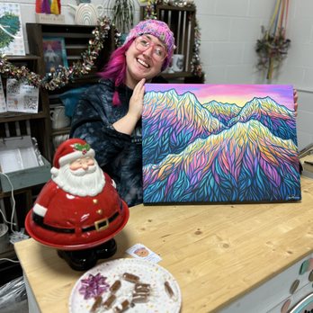 Amanda Rose Warren Studio & Gallery - Amanda with "New Beginnings" a delightfully color-filled piece. - Art Galleries Near Me - Anchorage, Alaska Amanda Rose Warren Studio & Gallery - Amanda with "New Beginnings" a delightfully color-filled piece. - Art Galleries Near Me - Anchorage, Alaska