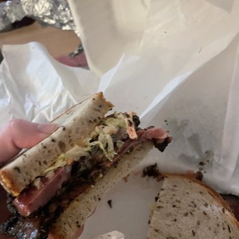 Dingfelder's Delicatessen - pastrami Hot Pastrami Sandwich - Seattle Style (Half the Meat) - Delis Near Me - Seattle, Washington