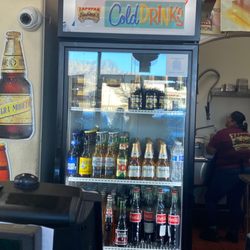 Zapopan Mexican Food - Drink case, featuring the shadow of my Afro puffs :)