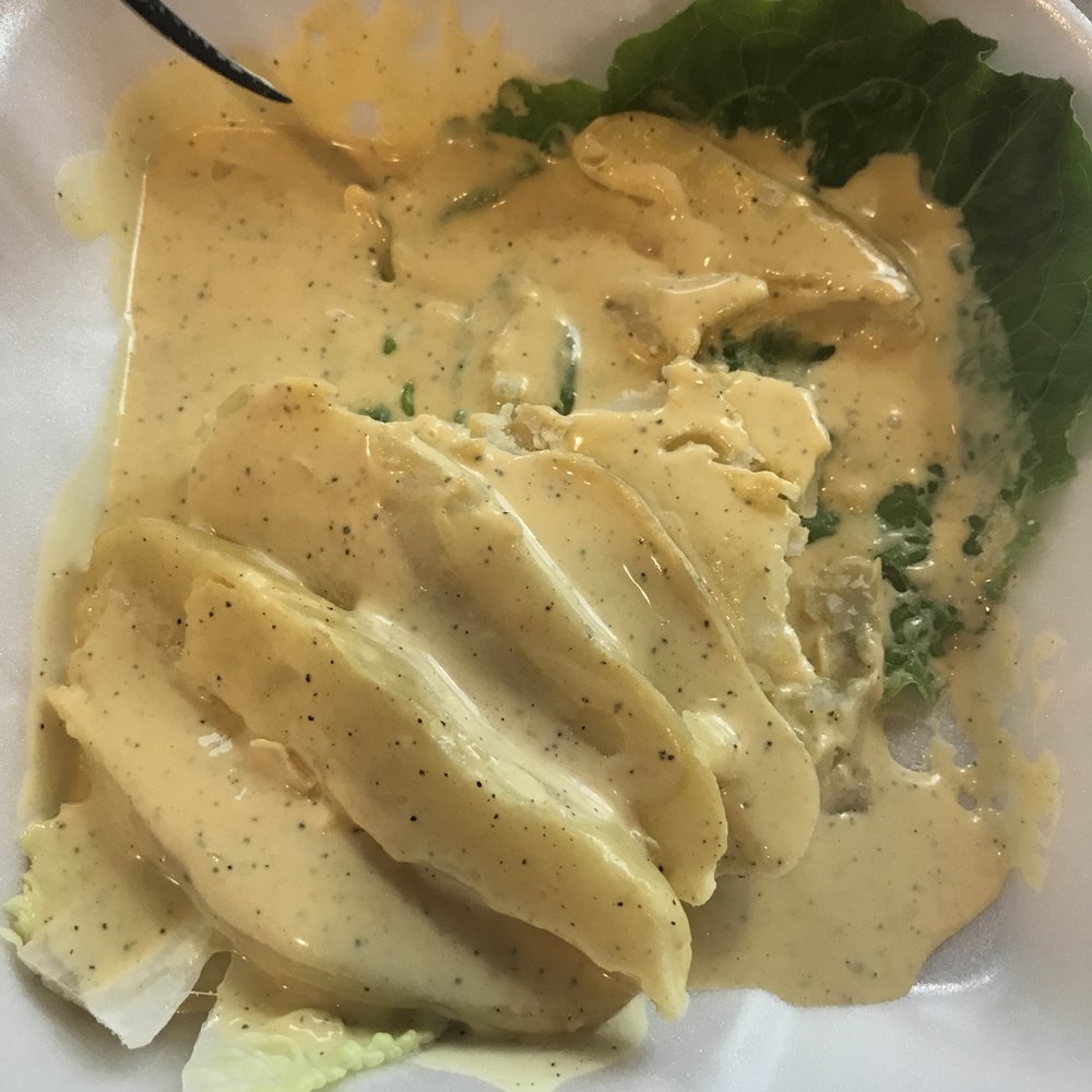 Red Panka - I never see a papas la huancIna with black dots. Did it taste like aji Amarillo or. Cheese.  Too runny - Peruvian Near Me - Redlands, California