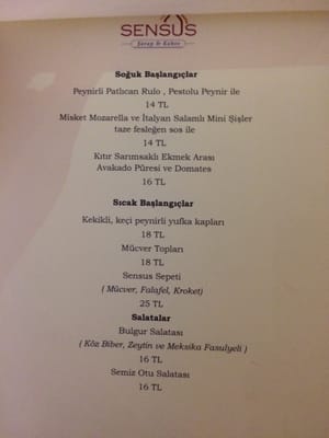 Menu photo 6 Sensus Istanbul, 34
