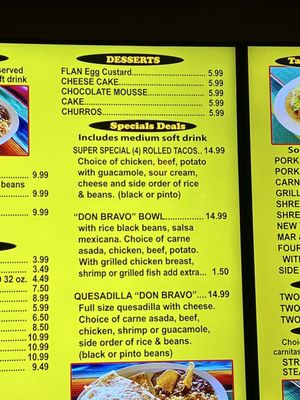 Menu photo 7 Don Bravos Authentic Mexican Cusine La Jolla, CA Menu photo 7 Don Bravos Authentic Mexican Cusine La Jolla, CA