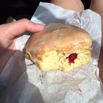 Barb's Bakery - The glazed raspberry filled donut-  delicious! - Coffee & Tea Near Me - Northport, Michigan