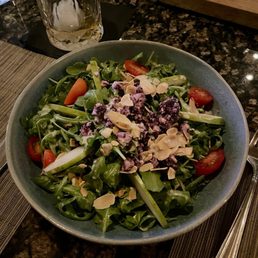 Arugula & Pear Salad (with blueberry goat cheese) Arugula & Pear Salad (with blueberry goat cheese)