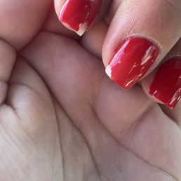 Three days post gel manicure. Three days post gel manicure.