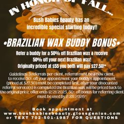 Bush Babies Beauty - FALL SPECIALS ARE HERE
