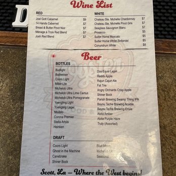 Uncle T's Oyster Bar - Bar menu - Bars Near Me - Scott, Louisiana