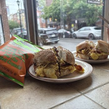 Red Hook Coffee & Tea - Two Bacon, Egg and Cheese bagels - Coffee & Tea Near Me - Philadelphia, Pennsylvania Red Hook Coffee & Tea - Two Bacon, Egg and Cheese bagels - Coffee & Tea Near Me - Philadelphia, Pennsylvania