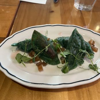 Fete - Venison Gyoza with pickled chard and watermelon reduction - New American Near Me - Honolulu, Hawaii