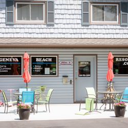 Geneva Beach Resort & Marina - Stop in at the office for a cup of freshly brewed coffee to enjoy down by the water. We also have vending, laundry and games to borrow!
