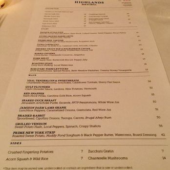 Highlands Bar & Grill - Menu - Southern Near Me - Birmingham, Alabama Highlands Bar & Grill - Menu - Southern Near Me - Birmingham, Alabama