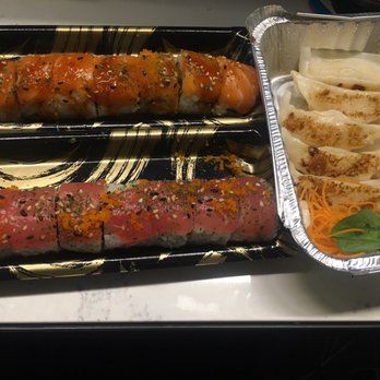 Iron Chef House - Valentine roll, rising sun roll and shrimp gyoza take out. - Sushi Bars Near Me - Brooklyn, New York Iron Chef House - Valentine roll, rising sun roll and shrimp gyoza take out. - Sushi Bars Near Me - Brooklyn, New York
