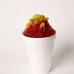 Bodacious Cones - Mansfield - Piccadilly Snow Cone at Bodacious Cones. Just the right balance of our sweet cherry syrup and tart chopped  pickles.
