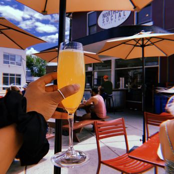 Northside Social Coffee & Wine - mimosa & outdoor area - American Near Me - Arlington, Virginia Northside Social Coffee & Wine - mimosa & outdoor area - American Near Me - Arlington, Virginia