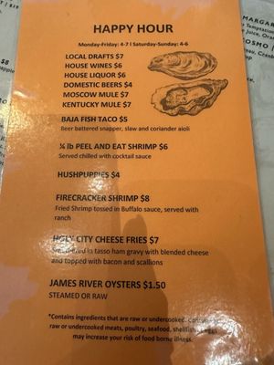 Menu photo 2 O Bar Charleston, SC