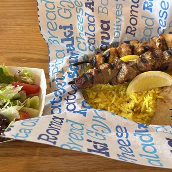 Nick The Greek - Combination souvlaki plate - Greek Near Me - Fairfield, California Nick The Greek - Combination souvlaki plate - Greek Near Me - Fairfield, California