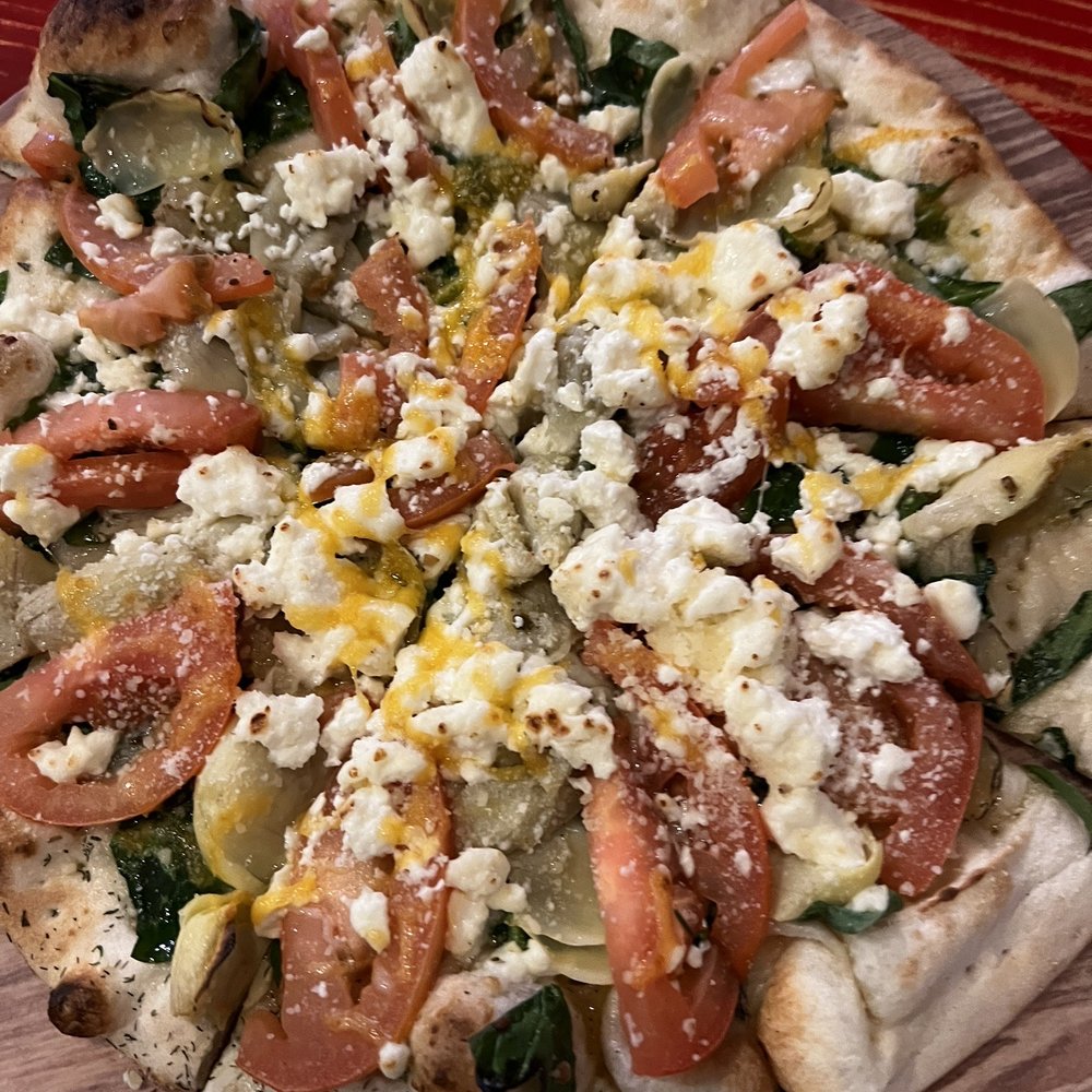 Paddle Hard Brewing - Spinach feta pizza - Breweries Near Me - Grayling, Michigan Paddle Hard Brewing - Spinach feta pizza - Breweries Near Me - Grayling, Michigan