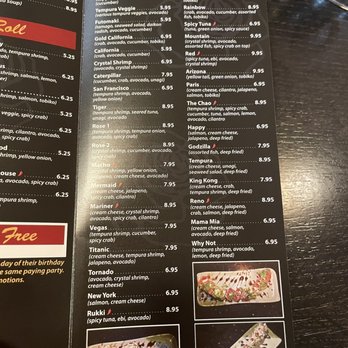 Sushi Rose - Long roll menu - Sushi Bars Near Me - Reno, Nevada Sushi Rose - Long roll menu - Sushi Bars Near Me - Reno, Nevada