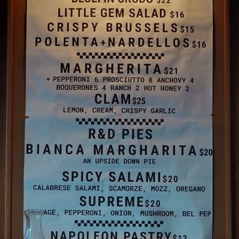 Not No Bar - Menu as of October 2025. - Pizza Near Me - Santa Monica, California Not No Bar - Menu as of October 2025. - Pizza Near Me - Santa Monica, California