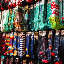 Cute But Crazy Socks - The Great Wall of (Knee) Socks at ModSock in Bellingham, Washington!