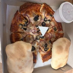 Rainbow Cafe - A small pizza. 8 tiny tiny pieces plus 2 pepperoni balls It cost 22.05