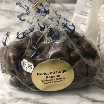 Widman's Candy Shop - Reduced sugar milk chocolate w pecans - Candy Stores Near Me - Grand Forks, North Dakota Widman's Candy Shop - Reduced sugar milk chocolate w pecans - Candy Stores Near Me - Grand Forks, North Dakota