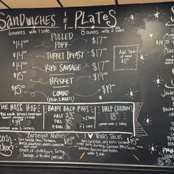 Sweet Smoke BBQ - Downtown - Menu Board Sept 2025