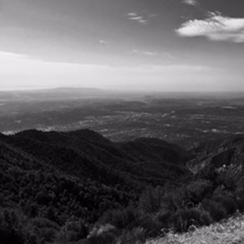 Mt Wilson - View of LA Basin with inversion forming. - Hiking Near Me Mt Wilson - View of LA Basin with inversion forming. - Hiking Near Me