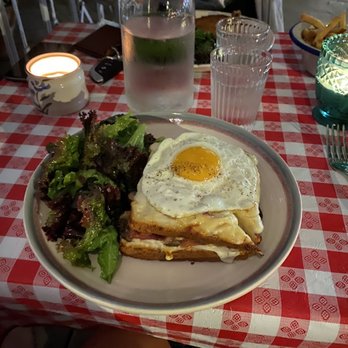 Loupiotte Kitchen - Croque Monsieur with a fried egg - French Near Me - Los Angeles, California Loupiotte Kitchen - Croque Monsieur with a fried egg - French Near Me - Los Angeles, California