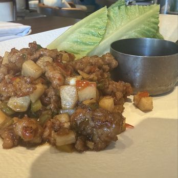 Maison Chinoise - Lettuce cups w/ organic chicken - Dim Sum Near Me - Houston, Texas Maison Chinoise - Lettuce cups w/ organic chicken - Dim Sum Near Me - Houston, Texas