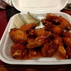 Cordello's Pizzeria - 15 sweet n sour wings. I like them. I believe it's the Sweet n sour sauce from the Uncle Ralph's Magic Sauce line.