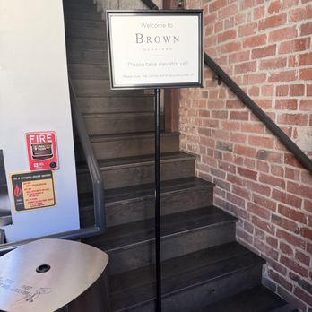 Brown Downtown Napa - Entry point following entrance door - Wine Bars Near Me - Napa, California