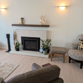 Bay Fireside Pros - Here is our new living room fireplace with additional work of tile and paint added to our initial project after removing carpet. - Chimney Sweeps Near Me Bay Fireside Pros - Here is our new living room fireplace with additional work of tile and paint added to our initial project after removing carpet. - Chimney Sweeps Near Me