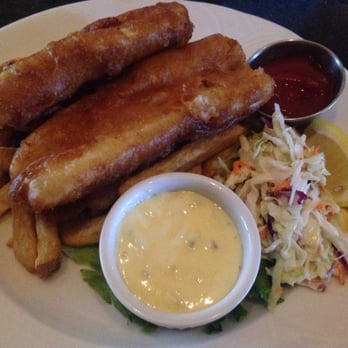 Longwood Brew Pub & Restaurant - Longwood Ale Battered Fish & Chips – Cod - Salad Near Me - Nanaimo, British Columbia