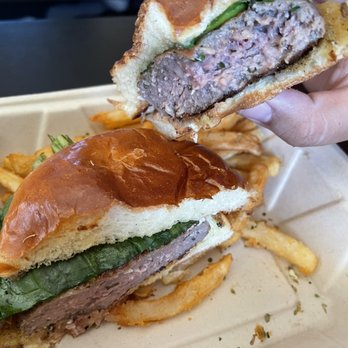 Bistro Casanova - Lamb Greek Burger* - Mediterranean Near Me - Kahului, Hawaii