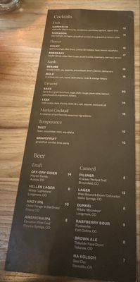 Menu photo 4 Mercantile Denver, CO