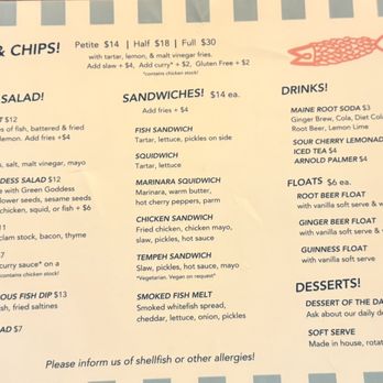 Fish & Whistle - Menu of the fish & whistle - Seafood Near Me - Biddeford, Maine