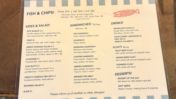 Menu photo 2 Fish & Whistle Biddeford, ME